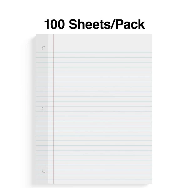 Quill Brand® College Ruled Reinforced Filler Paper, 8.5" X 11", 100 Sheets/Pack (TR16183) 5 Quill Brand® College Ruled Reinforced Filler Paper, 8.5" X 11", 100 Sheets/Pack (TR16183) - Image 3