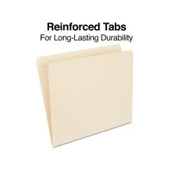 Quill Brand® Premium Reinforced File Folders, Straight Cut, Letter Size, Manila, 100/Box (751133) -Quill Brand® C8D477C4 9166 49D8 B3DF79A0587CCB92 s7