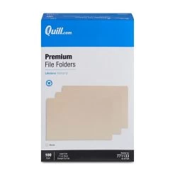 Quill Brand® Premium Reinforced File Folders, Straight Cut, Legal Size, Manila, 100/Box (771133) -Quill Brand® CB3CEBF0 B180 4B32 814688DD934A554E s7