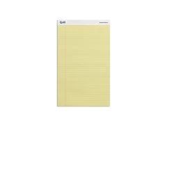 Quill Brand® Standard Series Legal Pad, 8-1/2" X 14", Wide Ruled, Canary Yellow, 50 Sheets/Pad, 12 Pads/Pack (740022L)