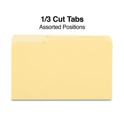 Quill Brand® File Folders, Assorted Tabs, 1/3-Cut, Legal, Yellow, 100/Box (741013YW) -Quill Brand® CE136515 9E55 4BC6 9D75F669D11E3934 s7