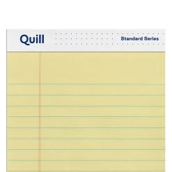 Quill Brand® Standard Series Legal Pad, 5" X 8", Wide Ruled, Canary Yellow, 50 Sheets/Pad, 12 Pads/Pack (742332) -Quill Brand® D29D7429 B747 4091 A9781397E33FCFA0 s7