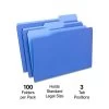 Quill Brand® File Folders, Assorted Tabs, 1/3-Cut, Legal, Blue, 100/Box (741013BE) -Quill Brand® D38B59D7 2B9B 4A22 AB9908AA28D1C392 s7