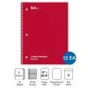 Quill Brand® 1-Subject Notebooks, 8" X 10.5", Wide Ruled, 70 Sheets, Assorted Colors, 12/Carton (TR11667) -Quill Brand® D4BA5C3E 8D95 4392 AD39DA3BF3A65D3B s7