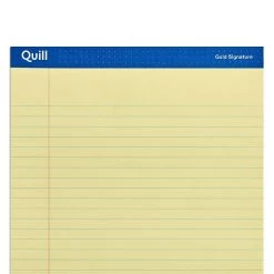 Quill Brand® Gold Signature Premium Series Legal Pad, 8-1/2" X 11", Wide Ruled, Yellow, 50 Sheets/Pad, 12 Pads/Pack (742270) -Quill Brand® D8EFAB40 BC66 49BD AA80B86B00F95494 s7