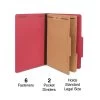 Quill Brand® 2/5-Cut Pressboard Classification Folders With Pockets, 2-Partitions, 6-Fasteners, Legal, Red, 15/Box (737030) -Quill Brand® D99332E9 1B61 41C7 94723E75A5C74C01 s7