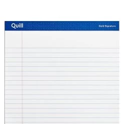 Quill Brand® Gold Signature Premium Series Legal Pad, 8-1/2" X 11", Wide Ruled, White, 50 Sheets, 12 Pads/Pack (742312) -Quill Brand® DA66248F 55F9 46AD A96FC0989E8D6BE4 s7