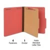 Quill Brand® 2/5-Cut Tab Pressboard Classification File Folders, 1-Partition, 4-Fasteners, Letter, Red, 15/Box (746030) -Quill Brand® DC7F054D 2003 485E 952EBA0C429EC298 s7