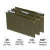 Quill Brand® 100% Recycled 3-Tab Hanging File Folders, Legal Size, Green, 25/Box (7Q5213) -Quill Brand® DCB606E2 07DF 466C 9E0AFF5C5F079AC5 s7