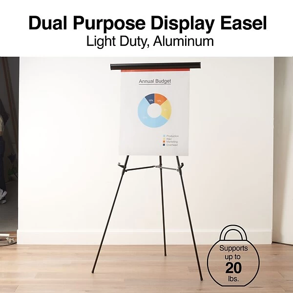 Quill Brand® Tri-Lite Display Easel, Black Steel (28220US/50449US) 3 Quill Brand® Tri-Lite Display Easel, Black Steel (28220US/50449US)