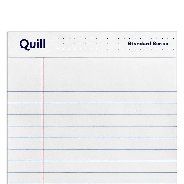 Quill Brand® Standard Series Legal Pad, 5" X 8", Wide Ruled, White, 50 Sheets/Pad, 12 Pads/Pack (742326) 6 Quill Brand® Standard Series Legal Pad, 5" X 8", Wide Ruled, White, 50 Sheets/Pad, 12 Pads/Pack (742326) - Image 4