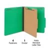 Quill Brand® 2/5-Cut Tab Pressboard Classification File Folders, 1-Partition, 4-Fasteners, Letter, Green, 15/Box (746034) -Quill Brand® E456B6E9 BD5A 4637 86D85151E4C42056 s7