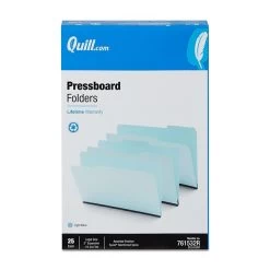 Quill Brand® Heavy-duty Pressboard File Folders, Assorted Tabs, 1/3 Cut , 2" Gusset, Legal Size, Blue, 25/Box (761522R) -Quill Brand® EF45C5C9 34D7 48D0 B21C2F9C28511400 s7