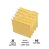 Quill Brand® Hanging File Folders, 1/5-Cut, Letter Size, Yellow, 25/Box (7387QYW) -Quill Brand® F962C006 4DAF 44D5 A69F204980CDB7DE s7