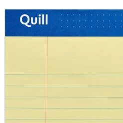 Quill Brand® Gold Signature Premium Series Legal Pad, 8-1/2" X 14", Wide Ruled, Yellow, 50 Sheets/Pad, 12 Pads/Pack (742272) -Quill Brand® FAE32888 DC3A 4B48 9845C03C4ABB5430 s7