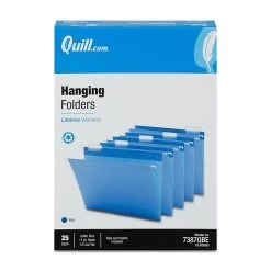 Quill Brand® Hanging File Folders, 1/5-Cut, Letter Size, Blue, 25/Box (7387QBE) -Quill Brand® FEFC2713 D547 4ECB AD6C68AB499362A6 s7