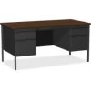 Quill Brand® 60"W Walnut Laminate Fortress Series Desk With Double Pedestal -Quill Brand® m001835536 s7