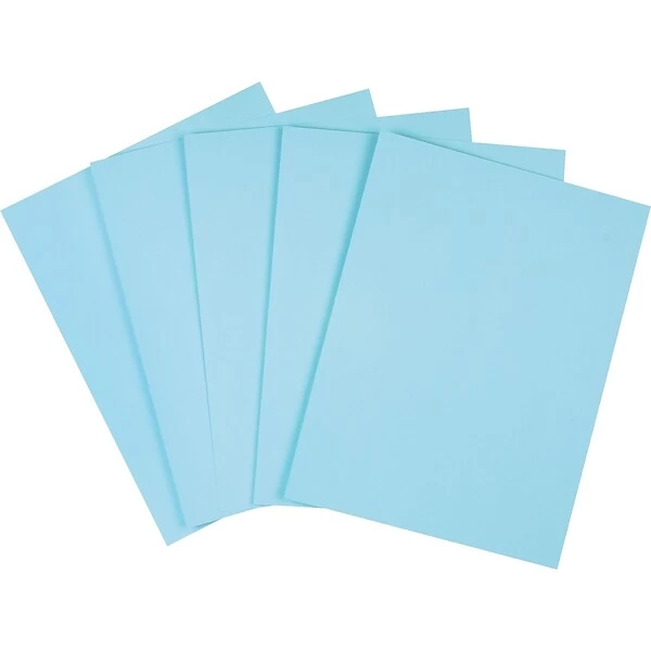 Quill Brand® Cover Stock Paper, 8 1/2" X 11", Blue 3 Quill Brand® Cover Stock Paper, 8 1/2" X 11", Blue