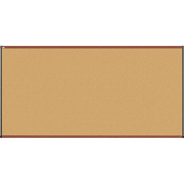 Quill Brand® Durable Cork Bulletin Board, Cherry Finish Frame, 8'W X 4'H (23688-CC) 3 Quill Brand® Durable Cork Bulletin Board, Cherry Finish Frame, 8'W X 4'H (23688-CC)