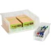 Quill Brand® 10-7/8" X 11" X 5" Plastic Stack And Hang Bins, Clear, 6/Ct (BINP1111CL) -Quill Brand® s0708276 s7