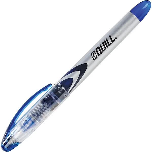 Quill Brand® Rollerball Pens, Fine Point, Blue, Dozen (32158-QL) 4 Quill Brand® Rollerball Pens, Fine Point, Blue, Dozen (32158-QL) - Image 2