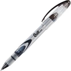 Quill Brand® 7 Quill Brand® Rollerball Pens, Fine Point, Black, Dozen (32127-QL)
