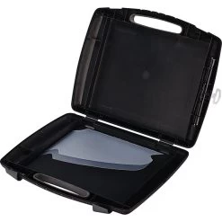 Quill Brand® Plastic Deluxe Storage Clipboard With Calculator, Legal Size, Black (25971-QCC)