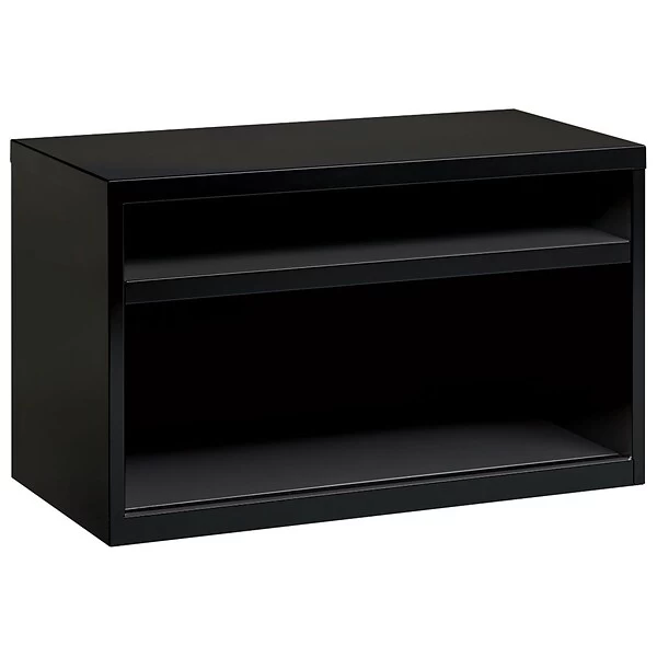 Quill Brand® Low Credenza, Open, Black, 36"W 3 Quill Brand® Low Credenza, Open, Black, 36"W