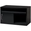 Quill Brand® Low Credenza With Sliding Door, Black, 36"W -Quill Brand® s1011046 s7