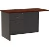 Quill Brand® Modular Desk Left Return, Charcoal/Mahogany, 24"Wx48"D -Quill Brand® s1012895 s7
