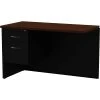 Quill Brand® Modular Desk Left Return, Black/Walnut, 24"Wx48"D -Quill Brand® s1012897 s7