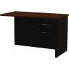 Quill Brand® Modular Desk Right Return, Black/Walnut, 24"Wx48"D -Quill Brand® s1012899 s7