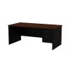 Quill Brand® Modular Right Single Pedestal Desk, Black/Walnut, 36"Dx72"W 2 Quill Brand® Modular Right Single Pedestal Desk, Black/Walnut, 36"Dx72"W -Quill Brand® s1012913 s7