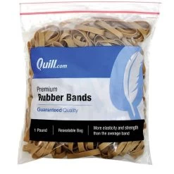 Quill Brand® Premium Rubber Band, #17, 2-3/4"L X 3/8"W, 1 Lb. Resealable Bag (790017)