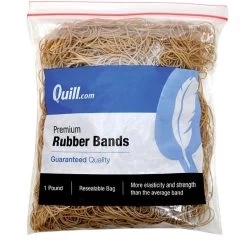 Quill Brand® Premium Rubber Band, #19, 3-1/2"L X 1/16"W, 1-lb Resealable Bag (790019)