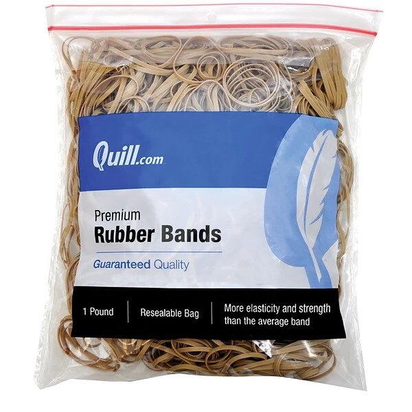 Quill Brand® Premium Rubber Band, #31, 2-1/2Lx1/8"W, 1-lb Resealable Bag (790031) 3 Quill Brand® Premium Rubber Band, #31, 2-1/2Lx1/8"W, 1-lb Resealable Bag (790031)