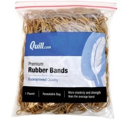 Quill Brand® Premium Rubber Band, #32, 3"L X 1/8"W, 1 Lb Resealable Bag (790032)
