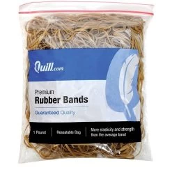 Quill Brand® Premium Rubber Band, #33, 3-1/2"L X 1/8"W, 1-lb Resealable Bag (790033)