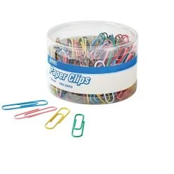 Quill Brand® Jumbo Paper Clips, Assorted Colors, 200/Tub