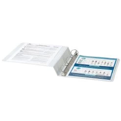 Quill Brand® Standard 1-1/2" 3 Ring View Binder, White (72215WE) -Quill Brand® s1114127 s7