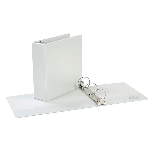 Quill Brand® Standard 3" 3 Ring View Binder, White (7223WE) 3 Quill Brand® Standard 3" 3 Ring View Binder, White (7223WE)