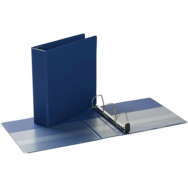Quill Brand® Heavy Duty 2" 3 Ring Non View Binder, Easy Open D Rings, Blue (780402) 3 Quill Brand® Heavy Duty 2" 3 Ring Non View Binder, Easy Open D Rings, Blue (780402)