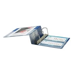 Quill Brand® Heavy Duty 4" 3 Ring Non View Binder, Easy Open D Rings, Blue (780552)
