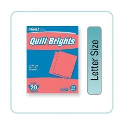 Quill Brand® Brights Multipurpose Colored Paper, 20 Lbs., 8.5" X 11", Red, 500 Sheets/Ream (722441)