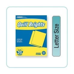 Quill Brand® Brights Multipurpose Colored Paper, 20 Lbs., 8.5" X 11", Lemon Yellow, 500 Sheets/Ream (722431)