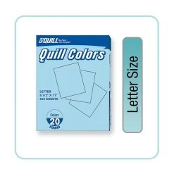 Quill Brand® 30% Recycled 8.5" X 11" Multipurpose Paper, 20 Lbs., Blue, 500 Sheets/Ream (720559)