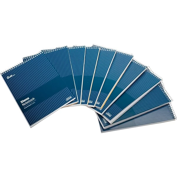 Quill Brand® Steno Pads, 6" X 9", Gregg Ruled, White, 80 Sheets/Pad, 12 Pads/Pack (SBNW) 4 Quill Brand® Steno Pads, 6" X 9", Gregg Ruled, White, 80 Sheets/Pad, 12 Pads/Pack (SBNW) - Image 2