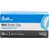 Quill Brand® Mini Binder Clips, 1/4" Capacity, Black, 12/Box (720100) -Quill Brand® s1192304 s7