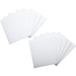 Quill Brand® Glue-Top Legal Pad, 8-1/2" X 11", Wide Ruled, White, 50 Sheets/Pad, 72/Carton (RP811WC