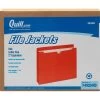 Quill Brand® Reinforced File Jacket, 2" Expansion, Letter Size, Red, 50/Box (74920RD)